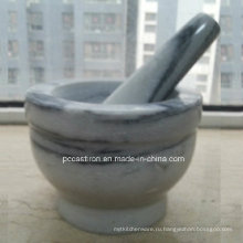 Мраморный камень минометы и пестики Производитель от Китай Размер 14X10cm